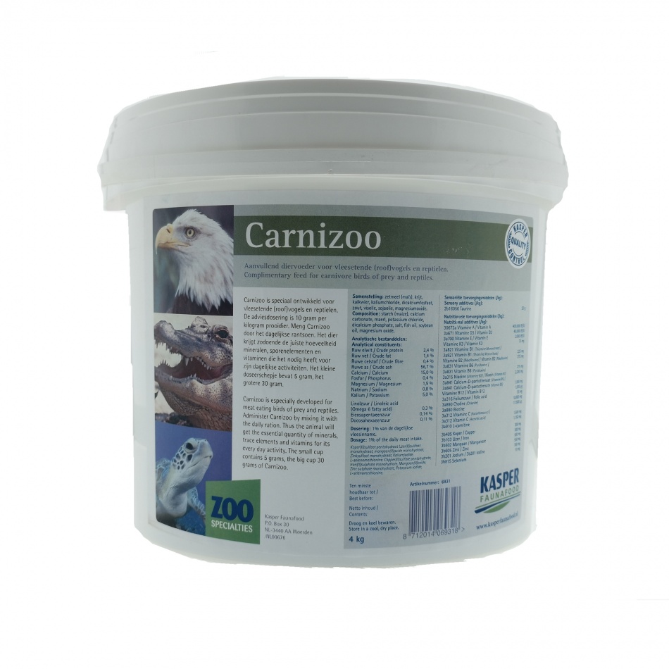 Kasper Carnizoo for birds of prey&reptiles, powder - 4kg