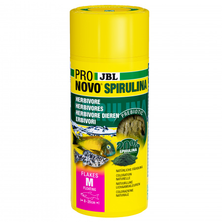 Hrana pesti acvariu JBL ProNovo SPIRULINA FLAKES M 250 ml 