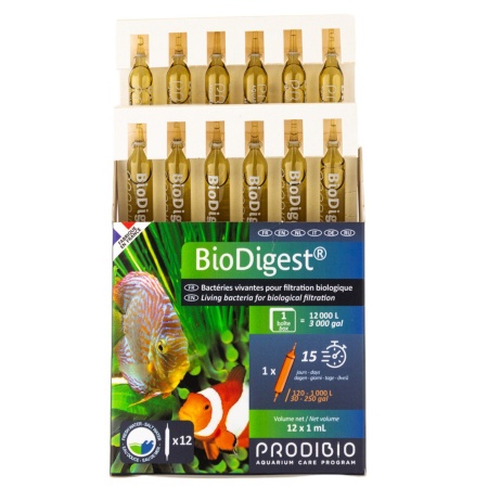 Bacterii acvariu fiole Prodibio Bio Digest x 12